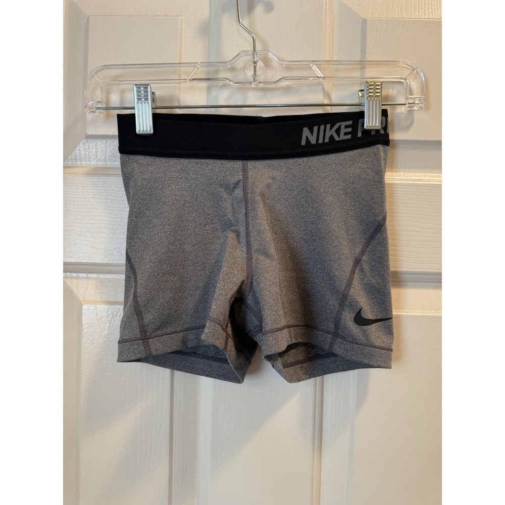 Nike Women's Pro 3"‎ Shorts Size XS Dri Fit Tight Compression Gray